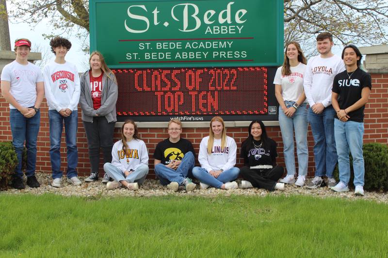 St. Bede named its top 10 students for the Class of 2022.