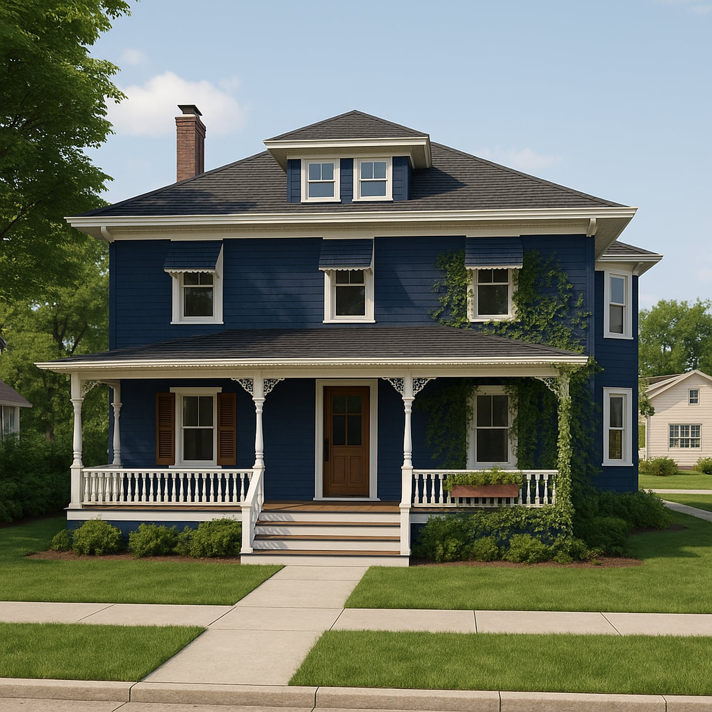 A rendering of the added wrap-around porch to restore the building at 109 Cary St., Cary to its original facade.