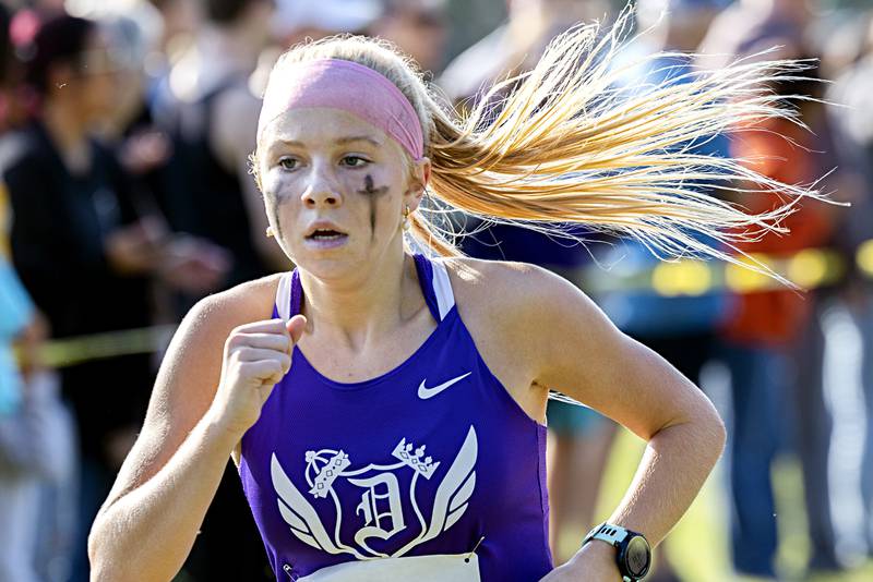 Dixon’s Kate Boss takes 9th at the Rock River Run Saturday, Sept. 23, 2023 at Hoover Park in Sterling.
