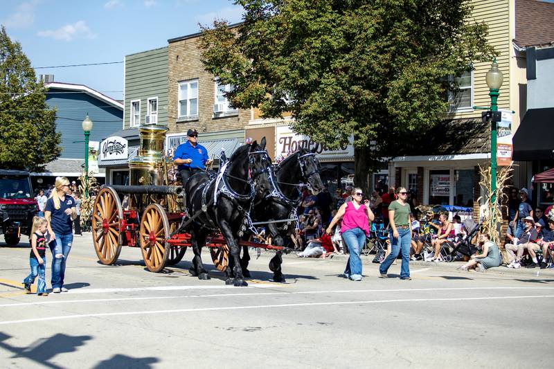 Spectators line Liberty Street in Downtown Morris to enjoy the Grundy County Corn Festival Parade on Sept. 28, 2025.