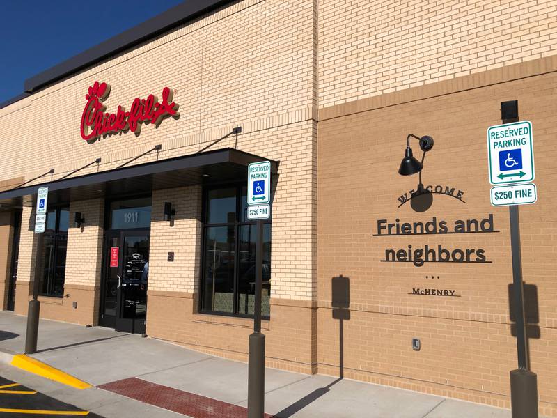 A new Chick-fil-A in McHenry is shown on Aug. 20, 2025. It's due to open the next day.