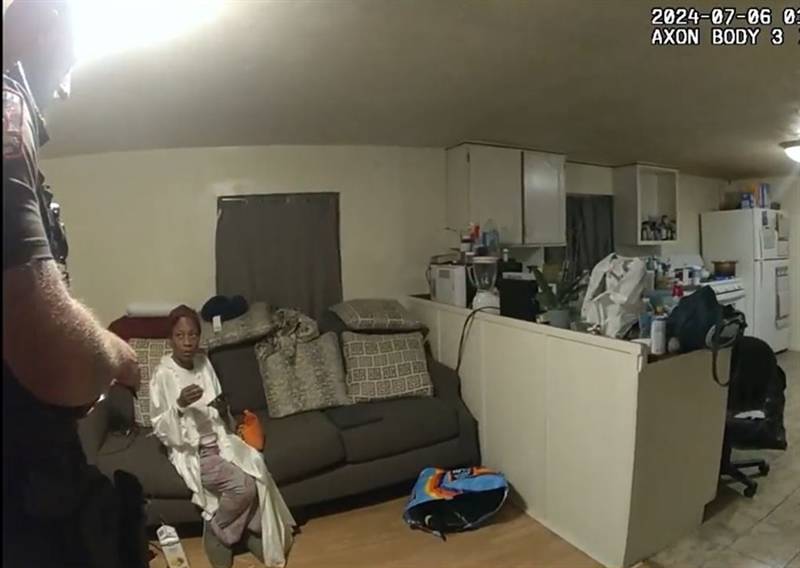 Body camera video from a deputy accompanying deputy Sean Grayson (left) shows Sonya Massey in the final minutes before she was shot and killed. Grayson has been charged with first-degree murder.