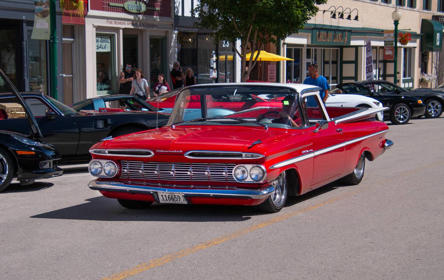A 1959 Chevy El Camino at the Morris Cruise Night on Saturday.