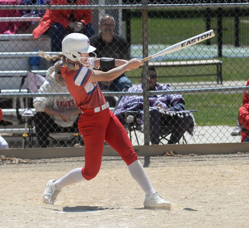 Morrison's Bella Duncan connects on a  home run against Oregon on Saturday, May 17, 2025 at Oregon Park West.