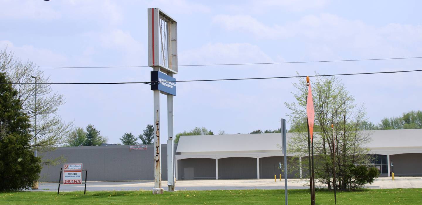 The site of the former Kmart store stands along Illinois Route 2 in Sterling on Wednesday.