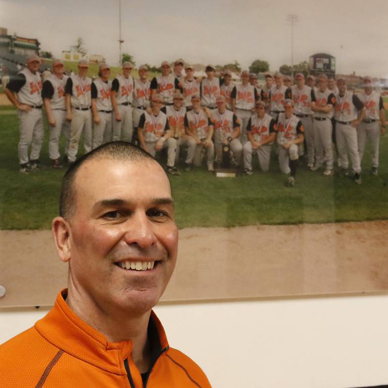 Crystal Lake Central Athletic Director Jeff Aldridge on Wednesday, Dec, 13, 2023, at the school. Aldridge is retiring after spending his entire career teaching, coaching and administering with his alma mater.
