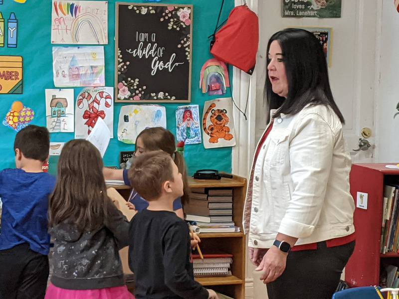 Parkview Christian Academy kindergarten teacher Karen Lanehart started out at Parkview teaching preschool for three years. For the last six years, Lanehart has been a kindergarten teacher.