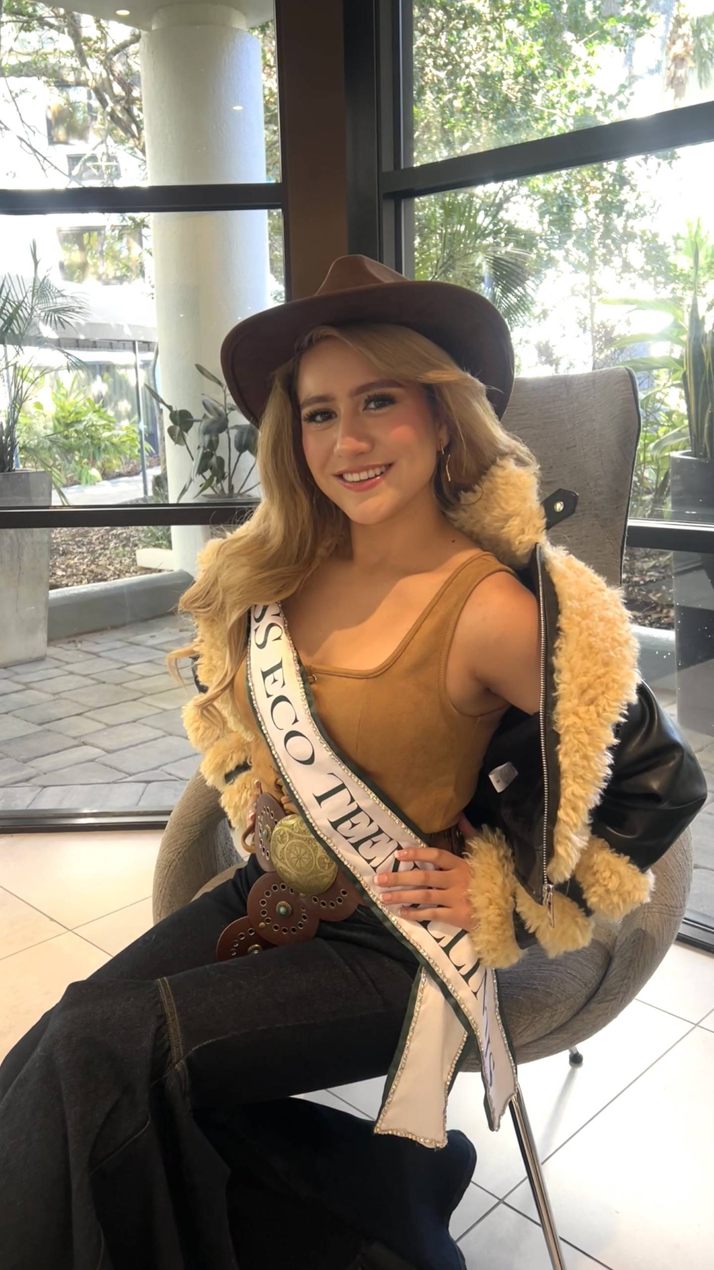 Itzel Huerta, 20, of Plainfield, is seen when she recently competed for Miss Eco Teen USA as a representative of Miss Eco Teen Illinois. That competition included a ranch activity. Huerta became Miss Eco Teen International on Oct. 18.