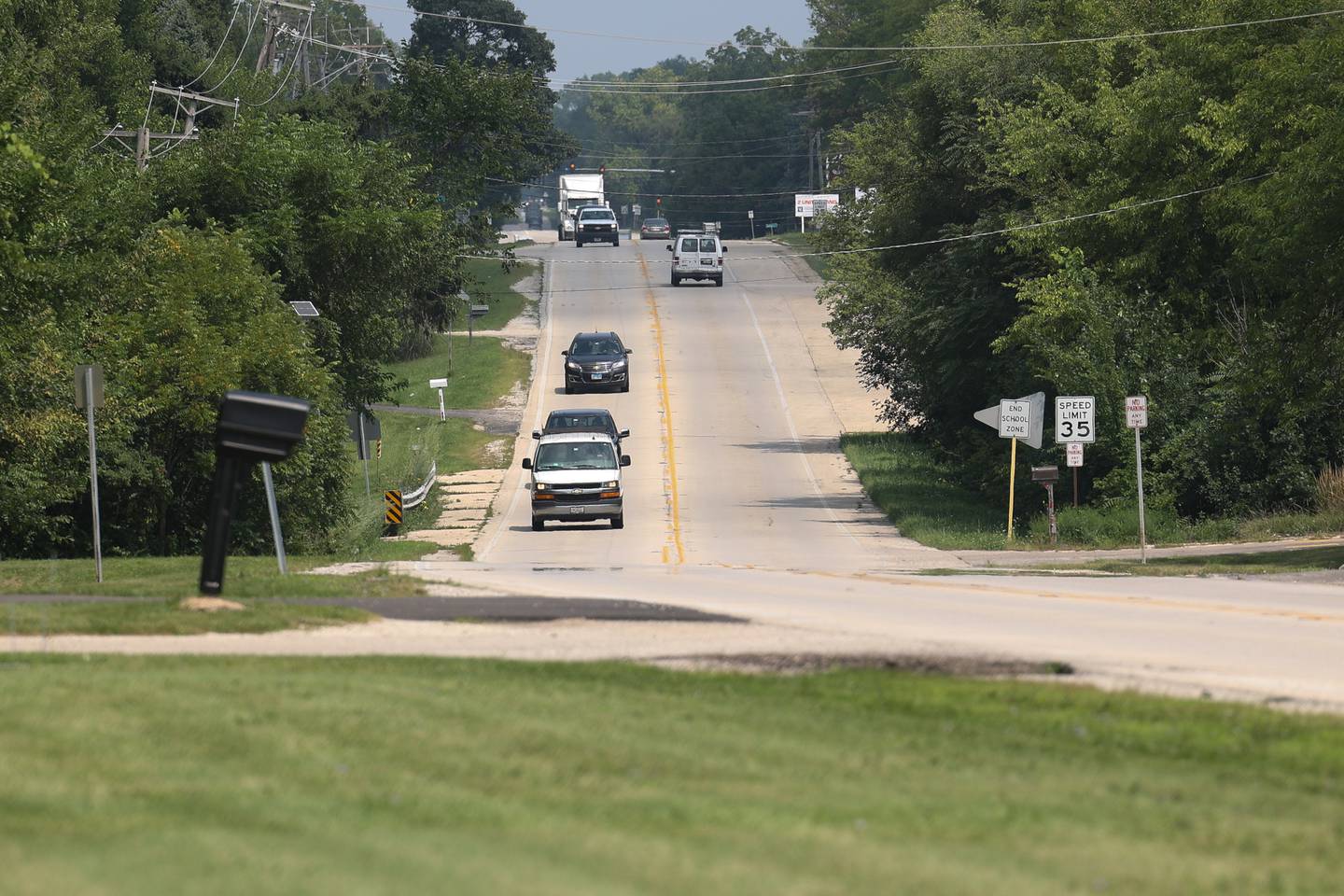 Traffic moves along North State Street, looking north, on Tuesday, Aug. 22, 2023 in Lockport.