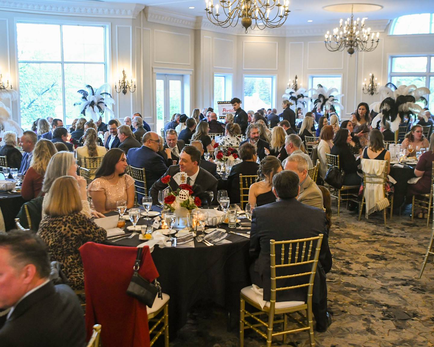 Community members fill Royal Fox Country Club in St. Charles on Friday, May 1, 2026, for the St. Charles Area chamber of commerce Charlemagne awards dinner.