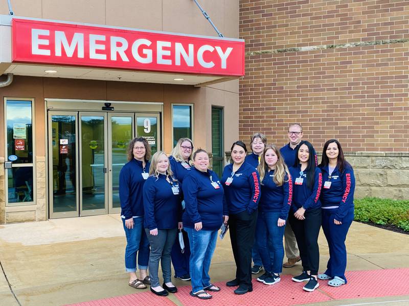 Some of the emergency department team honored at OSF St. Paul Medical Center in Mendota.