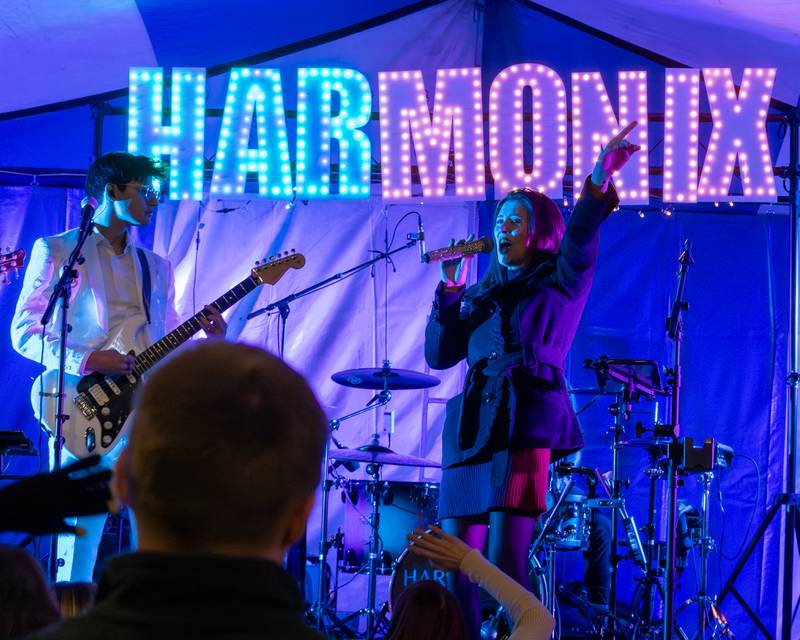 Harmonix perform at Frosty on First on Friday, November 7, 2025 on First Street in La Salle.