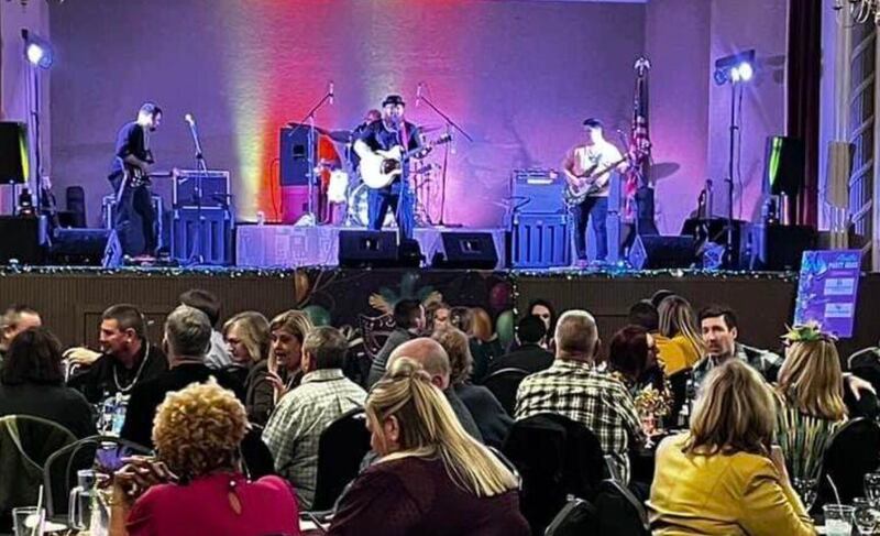 The South Side Social Club performs at the Zonta Club of Kankakee’s Party Gras fundraiser in February of 2023 at the Knights of Columbus. This year’s event is being held Feb. 22 at the Knights of Columbus.