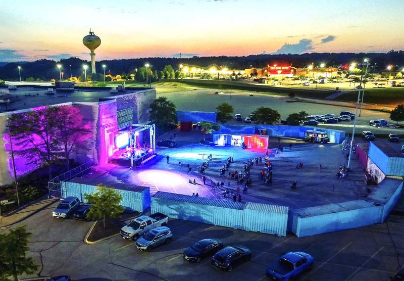 Container Collective Social is an outdoor music venue currently located in the parking lot of Spring Hill Mall in West Dundee. The venue will reopen in a new location for the 2024 season, and host national musicians and bands.