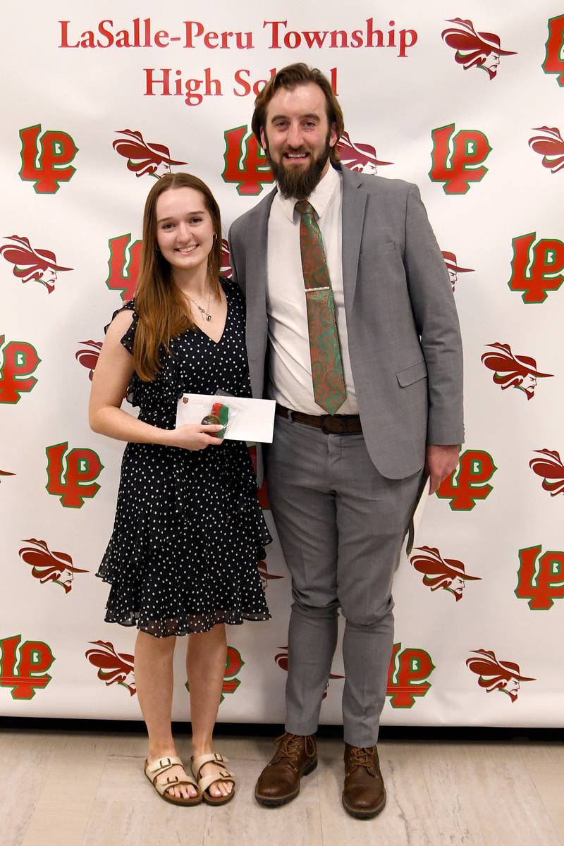 Faith Arkins received the 2024 Math Division Rabe Award at La Salle-Peru High School.