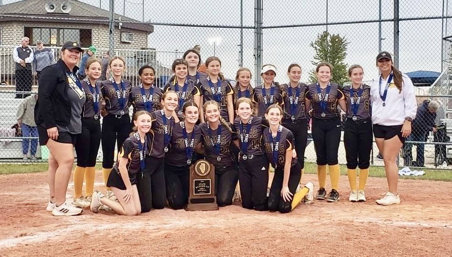 Putnam County Junior High School placed second in the IESA State Softball Tournament.