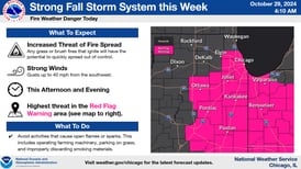 Northeastern Illinois counties under red flag warning due to high winds, dry conditions