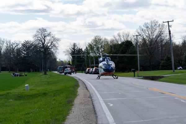 Person airlifted after rollover crash in Hampshire, entrapment