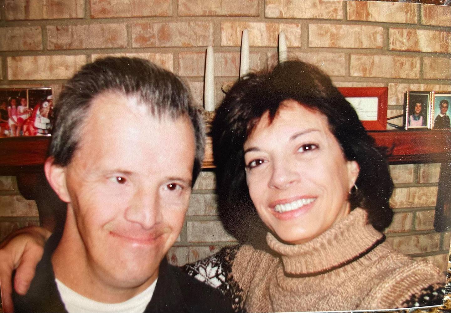 Carmel Perino of Homer Glen is pictured with her brother Bruno Perino around 2000.