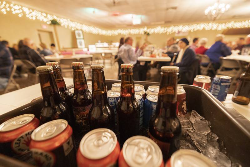 Several beers and wine were up for sampling Saturday, Jan. 20, 2024 at the the Dixon Knights of Columbus’ tasting along with a live and silent auction.