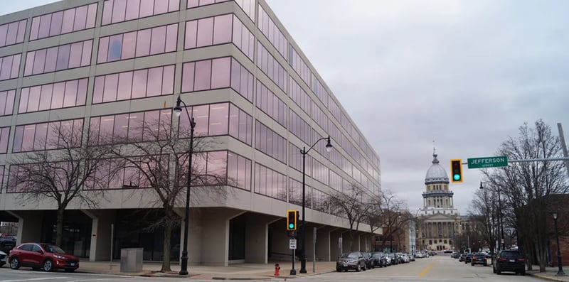The Illinois State Board of Education’s headquarters is pictured in Springfield.