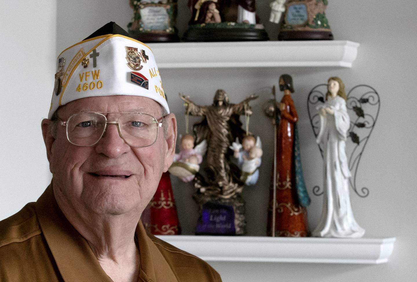 Veteran Ken Hauser, who served in Viet Nam, at his home in Crystal Lake, on Wednesday, October, 30, 2024. Hauser continues to serve as a chaplain to local veterans through the McHenry VFW and other places.