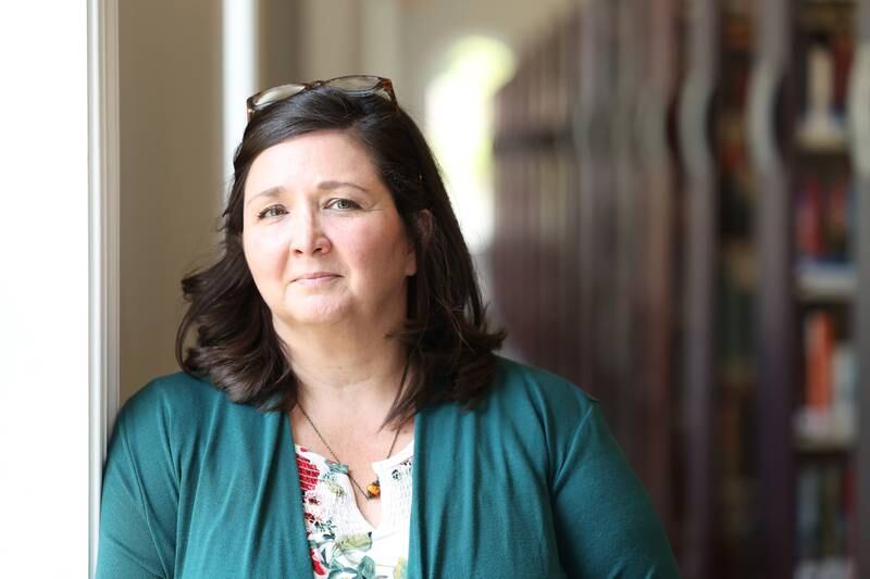 Lisa Pappas poses for a photo at the Plainfield Public Library on Wednesday, June 7, 2023, in Plainfield.