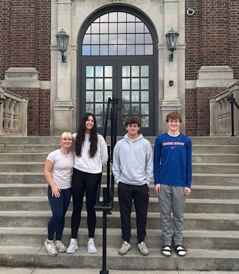 Four sophomores were selected as student ambassadors representing Ottawa High School at the Hugh O’Brien Leadership Seminar in June at Illinois Wesleyan University. HOBY Student Ambassadors are Reese Purcell, Bella Knoll, Eli Jeppson and Jack Carroll.