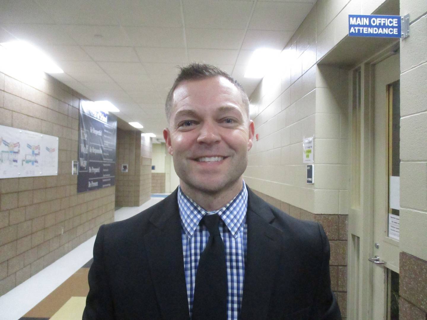 Dan Arntzen is the executive director for high school instruction an K-12 assessments for Oswego School District 308. He is seen here at Oswego East High School on Feb. 27, 2023.