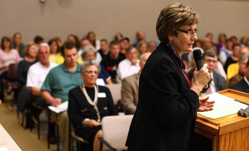 Robbin Stuckert, the presiding judge of the DeKalb County Drug/DUI Court, talks about the program at DeKalb County Board Report on the DeKalb County Drug/DUI Court in Sycamore, Ill. on Monday, May 21, 2012.