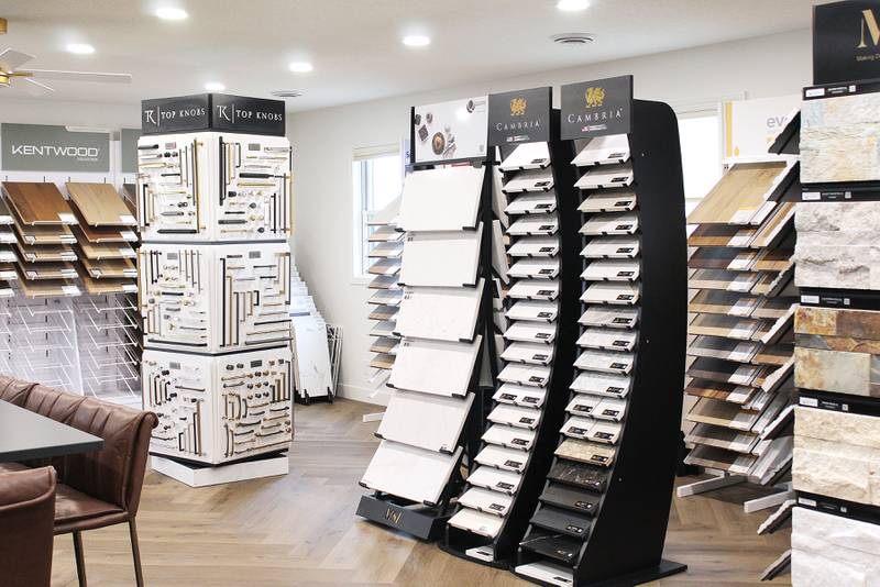 Sterling Woodworks' Lake Carroll showroom offers several flooring and cabinetry styles to fit customers' visions.