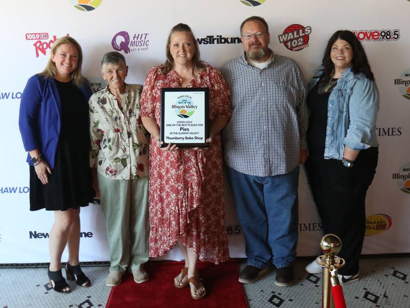 The staff of Thumberry Bake Shop pose for a photo during the second annual Best of the Illinois Valley event on Thursday at the Auditorium Ballroom in La Salle.
