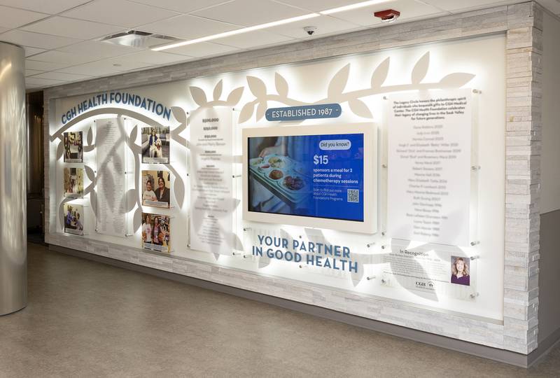 A look at the brand-new Donor Wall at CGH Medical Center in Sterling.