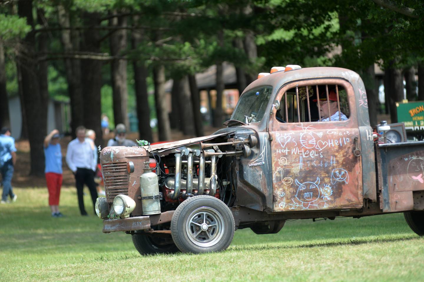 Ron Renwick drives his 1956 Ford Rat Road at the Oregon Lions Club's Father Day's Car Show on Sunday, June 16, 2024.