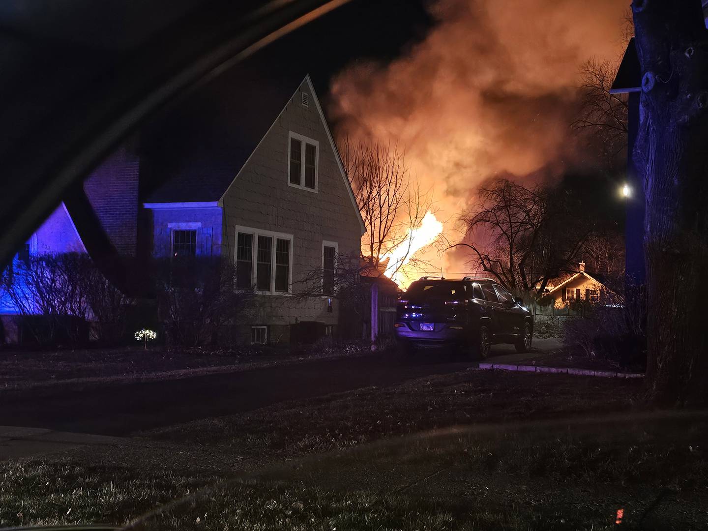 A two-story home in downtown Crystal Lake is considered completely destroyed and no injuries reported from a fire that broke out Tuesday evening, the Crystal Lake Fire Department reports.