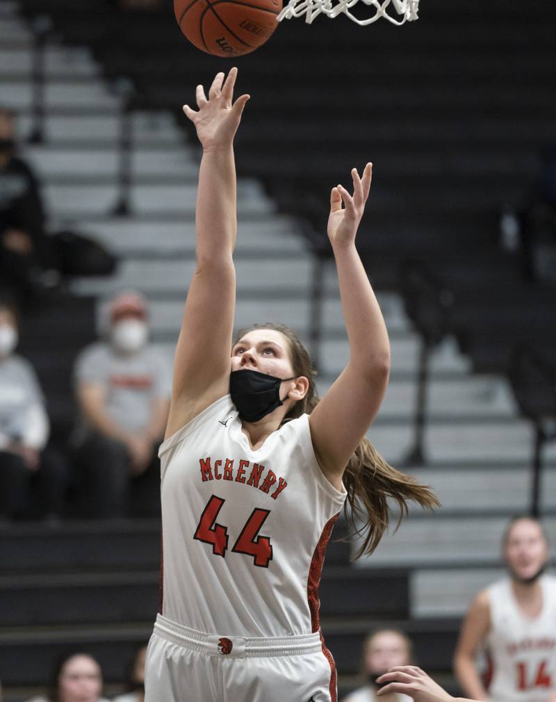 McHenry's Lynette Alsot takes a shot during the game against Crystal Lake South on Tuesday, January 11, 2022 in McHenry.