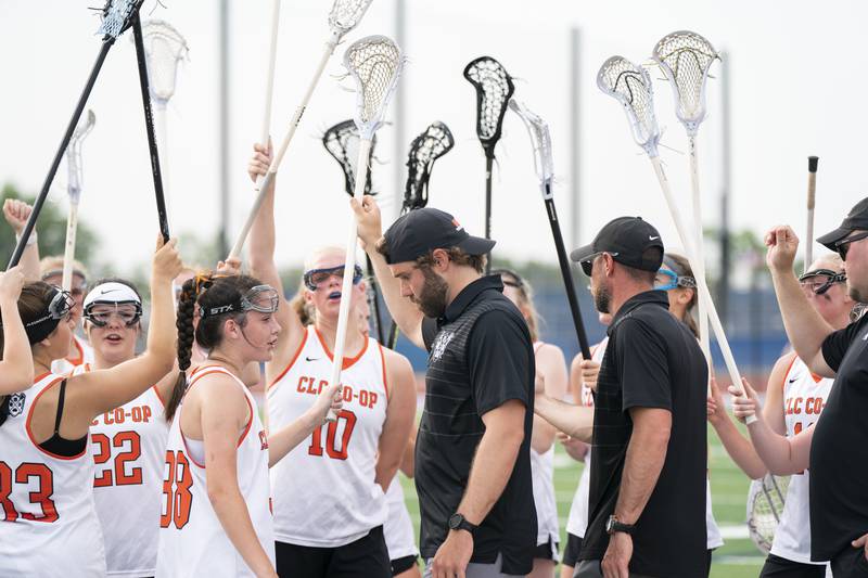 Crystal Lake Central Co-Op faced off against Lake Forest during the girls lacrosse supersectional match on Tuesday, May 31, 2022 at Hoffman Estates High School.