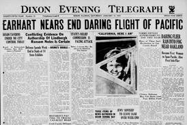 Amelia Earhart’s solo flight, the Brown’s Chicken massacre and more historical covers for Jan. 12