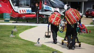 Man seriously injured when horse falls on him near Harvard