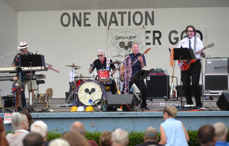 Captain Rat and the Blind Rivets played rock and roll hits from the 1950s and 1960s at the Mt. Morris Jamboree concert on Friday, Aug. 15, 2025.
