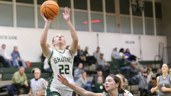 Photos: St. Bede girls basketball beats Midland with winning three-point basket