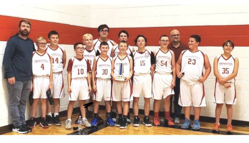 Princeton Christian Academy won the Malden Invitational over the weekend, defeating Malden, Neponset and Ohio. Team members are (front row, from left) Santiago Slevin, Brayden Bickett, Joel Odell, Garret Matznick, Kellen Wall, Ethan Berlin and Sheperd Bayer; and (back row) coach Justin Bullington, Trustin Crew, Michael Glass, Jake Harris, Gus Anderson, Eli Berlin and coach Curtis Odell .