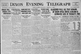 Historical covers for February 18: The fire at the Dixon Opera House