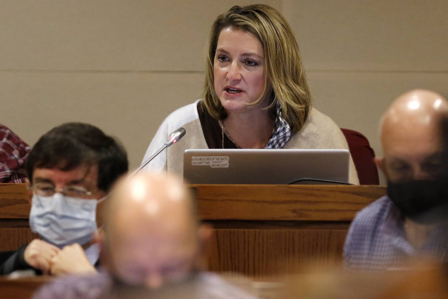 McHenry County Board member Kelli Wegener is seen during a Committee of the Whole meeting of the McHenry County Board Friday, Nov. 12, 2021, at the McHenry County Administrative Building in Woodstock.