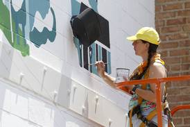 Photos: New murals go up in downtown McHenry