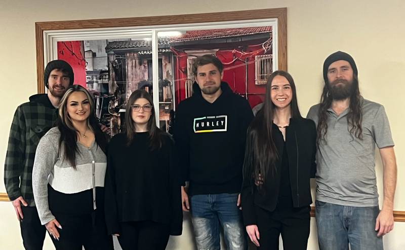 (From left) Bryson Allen, Sarah Hampton, Bridget Allen, Bain Britt, Layne Morgan and Brayden Allen are opening up Table 52, a new restaurant in Prophetstown.