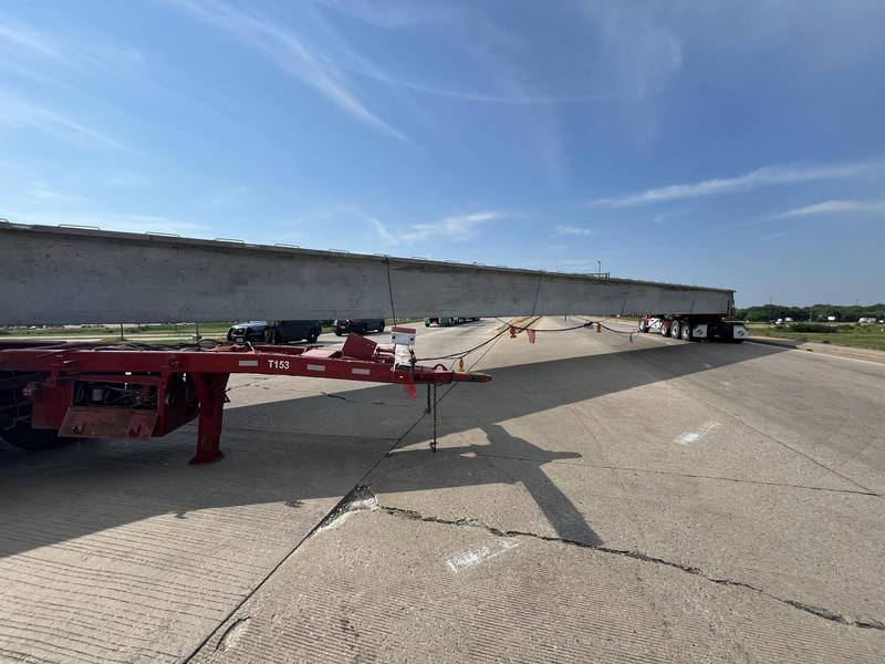 A semi carrying a beam broke down on Illinois Route 47 on Tuesday, July 8 as it made the turn off of Interstate 80.