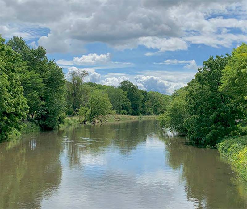 The west branch of the DuPage River is shown here in this photo courtesy of Michael Firman that is included in the Illinois Nutrient Loss Reduction Strategy Biennial Report 2021 materials.