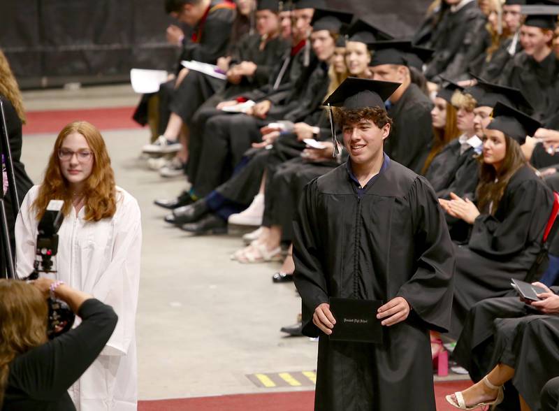 Nate Diaz poses for his graduation photo at the Kaneland High School Class of 2023 Graduation Ceremony on Sunday, May 21, 2023 in DeKalb.