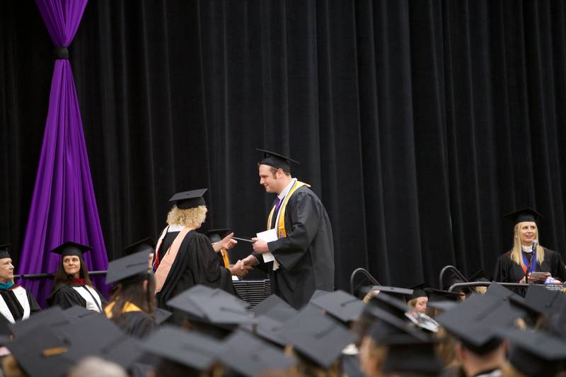 Diplomas are awarded during commencement at McHenry County College on Saturday, May 11, 2024, in Crystal Lake.
